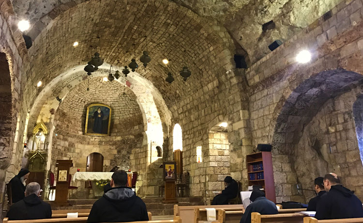 In the north of Lebanon, meeting with Father Charbel at Saint Antoine Monastery